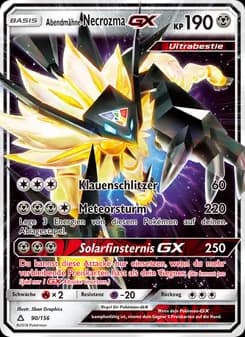Abendmähne-Necrozma GX card in German