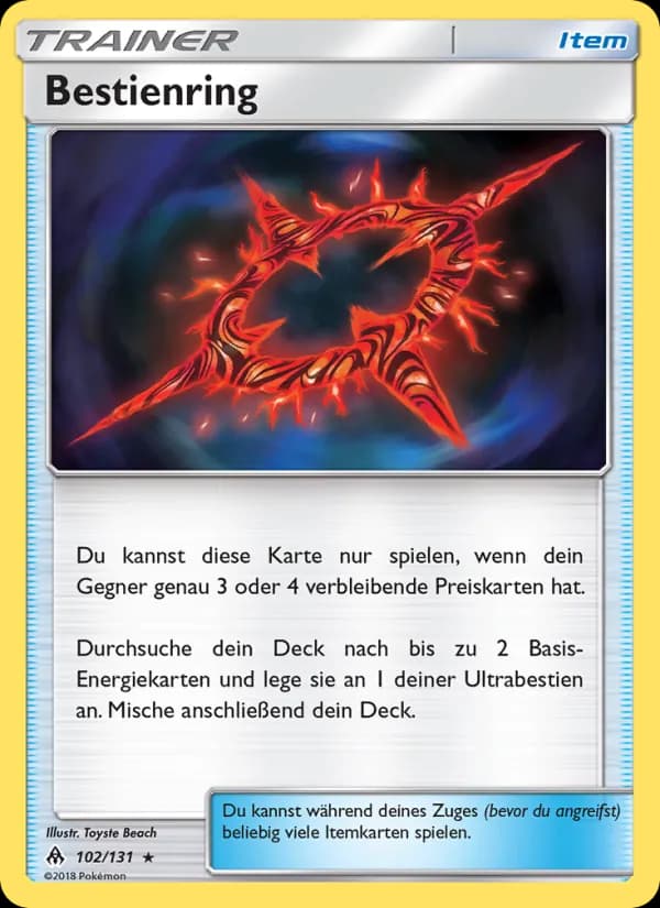 Bestienring card in German