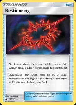 Bestienring card in German