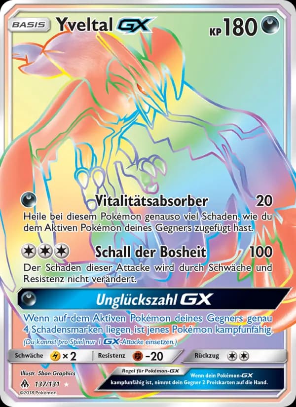 Yveltal GX card in German