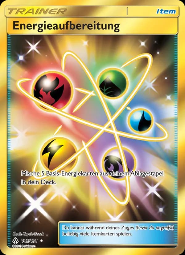 Energieaufbereitung card in German