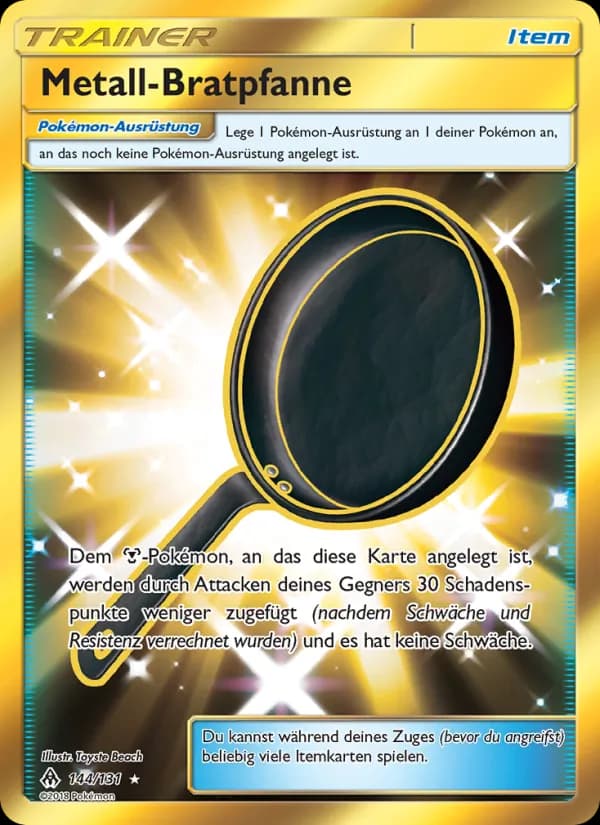 Metall-Bratpfanne card in German