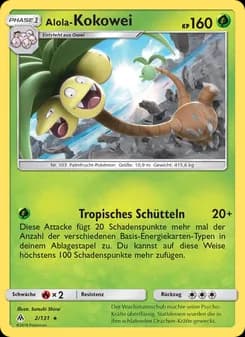 Alola-Kokowei card in German