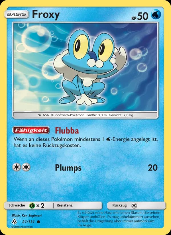 Froxy card in German