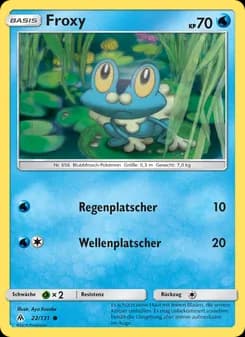 Froxy card in German