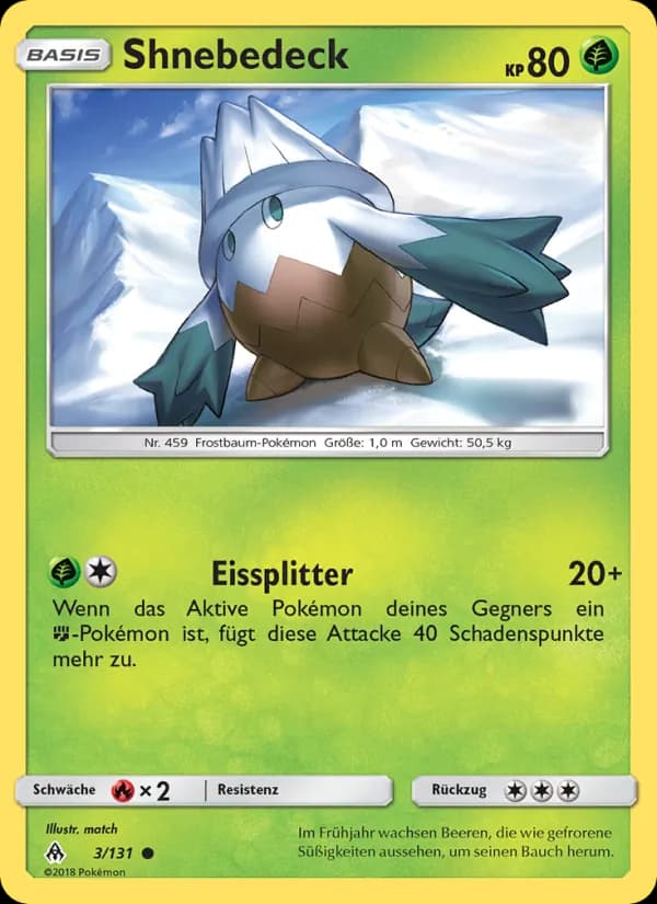 Shnebedeck card in German