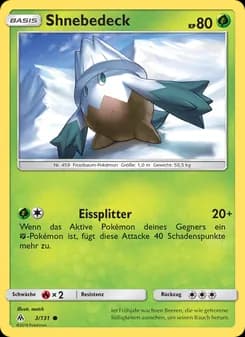 Shnebedeck card in German