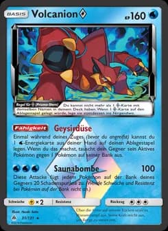 Volcanion ◇ card in German