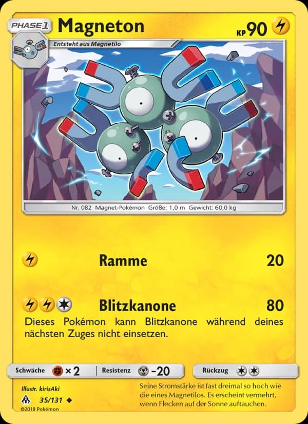 Magneton card in German