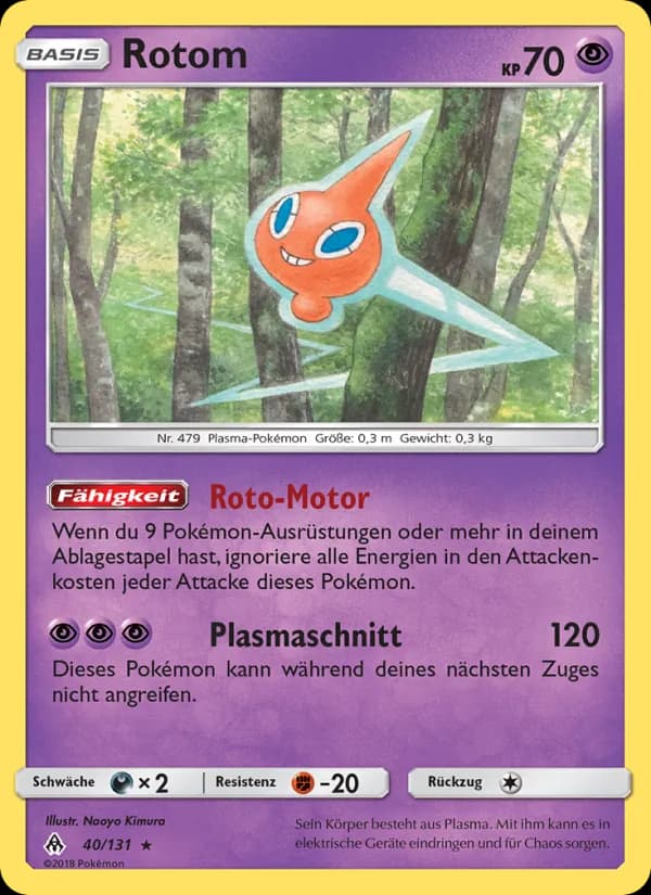 Rotom card in German