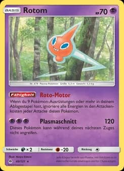 Rotom card in German