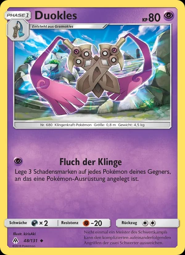 Duokles card in German