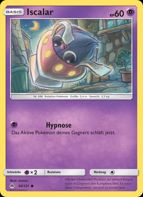 Iscalar card in German