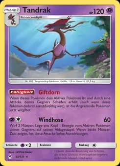 Tandrak card in German