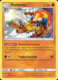 Panferno card in German