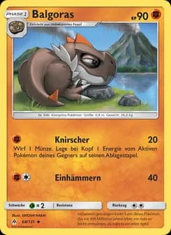 Balgoras card in German