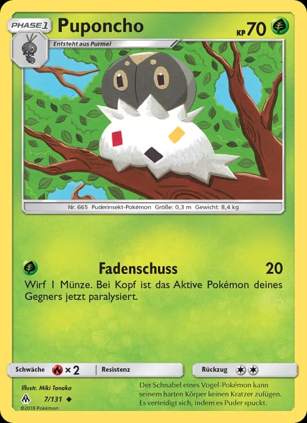 Puponcho card in German