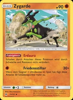 Zygarde card in German