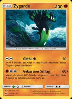 Zygarde card in German
