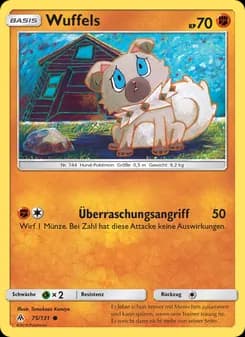 Wuffels card in German