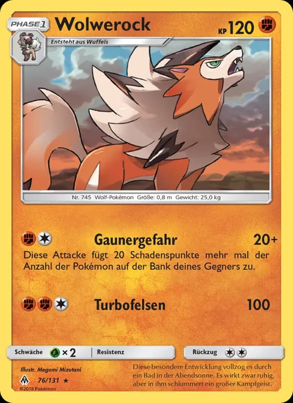 Wolwerock card in German