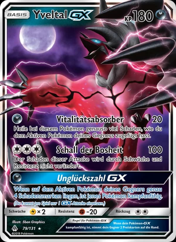 Yveltal GX card in German