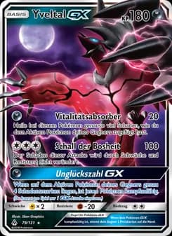 Yveltal GX card in German