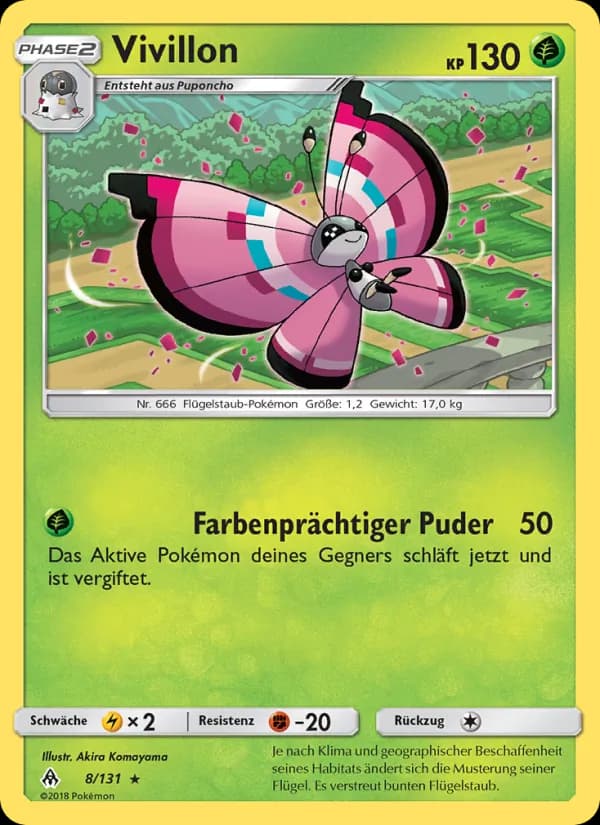 Vivillon card in German
