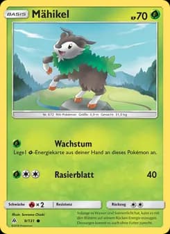 Mähikel card in German