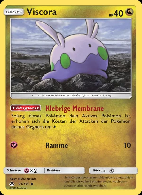 Viscora card in German