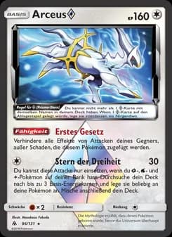 Arceus ◇ card in German