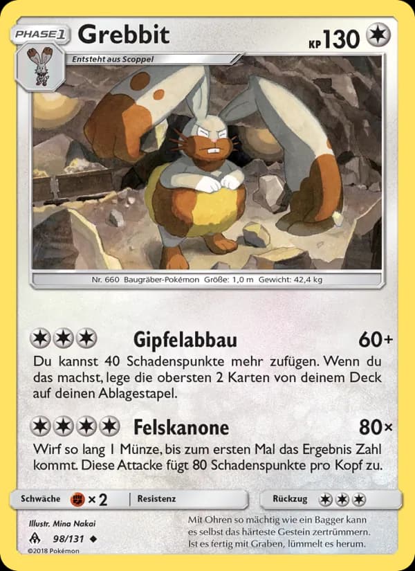 Grebbit card in German