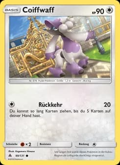 Coiffwaff card in German