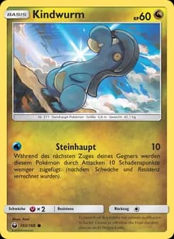 Kindwurm card in German