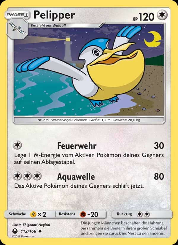Pelipper card in German