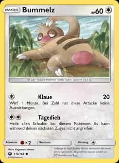 Bummelz card in German