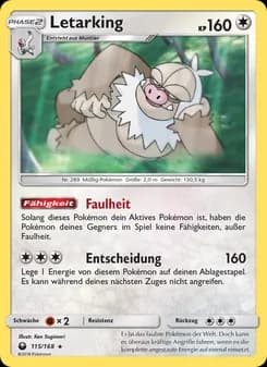 Letarking card in German