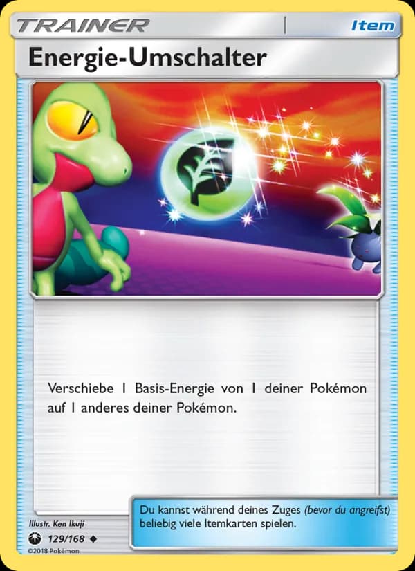 Energie-Umschalter card in German