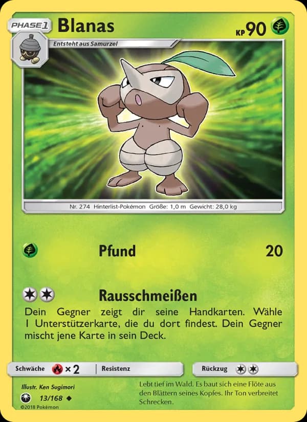 Blanas card in German