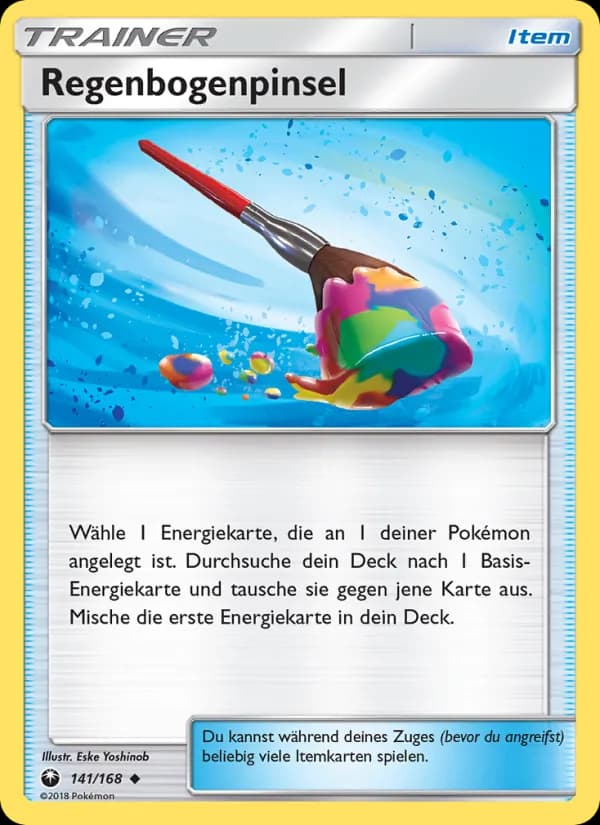 Regenbogenpinsel card in German