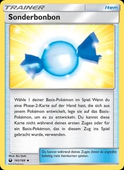 Sonderbonbon card in German