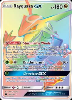 Rayquaza GX card in German