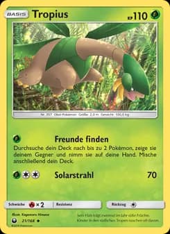 Tropius card in German