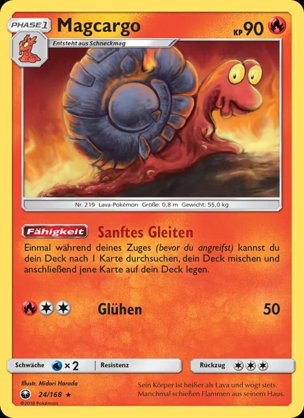 Magcargo card in German
