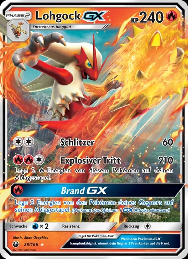 Lohgock GX card in German