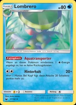 Lombrero card in German