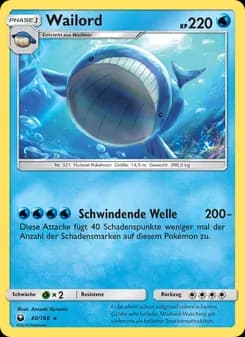 Wailord card in German