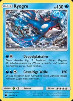 Kyogre card in German