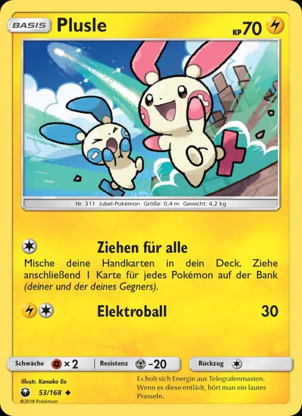 Plusle card in German
