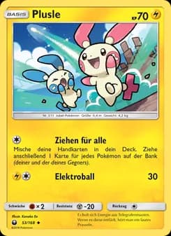 Plusle card in German